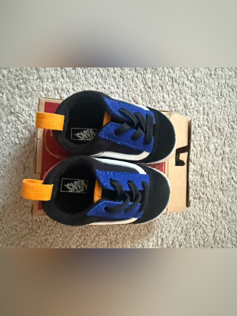 Vans Kids Blue, Black & White Low-Top Sneakers